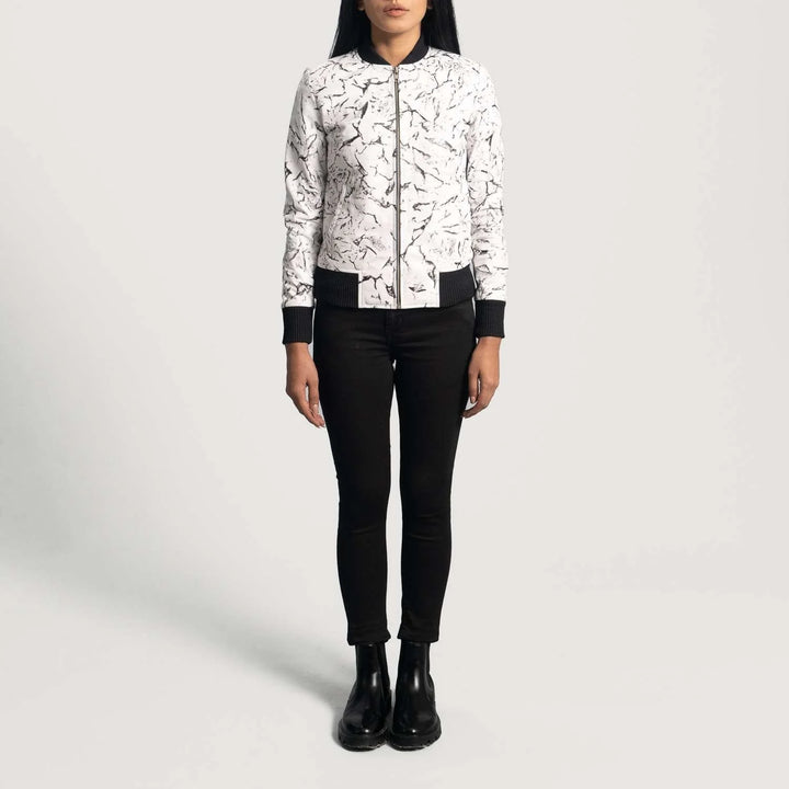 Donna Blake Leather Bomber Jacket