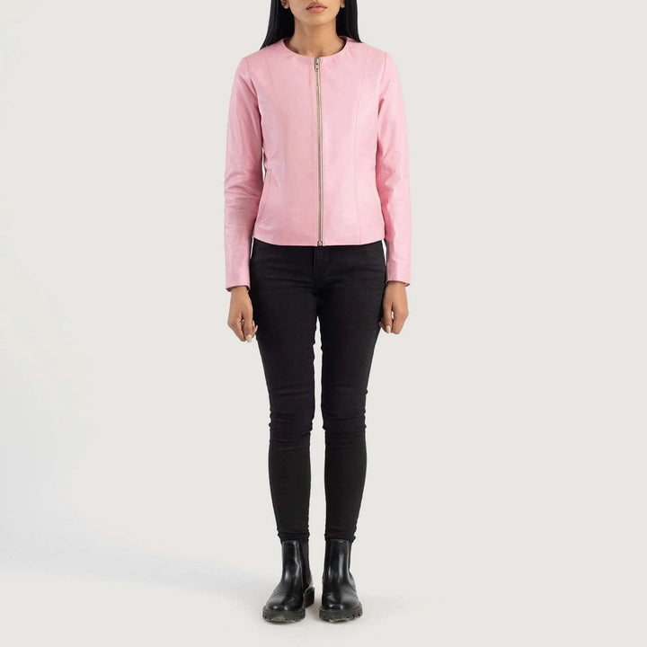 Elixir Collarless Leather Jacket