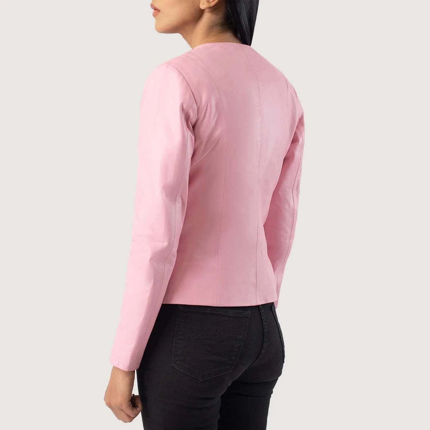 Elixir Collarless Leather Jacket
