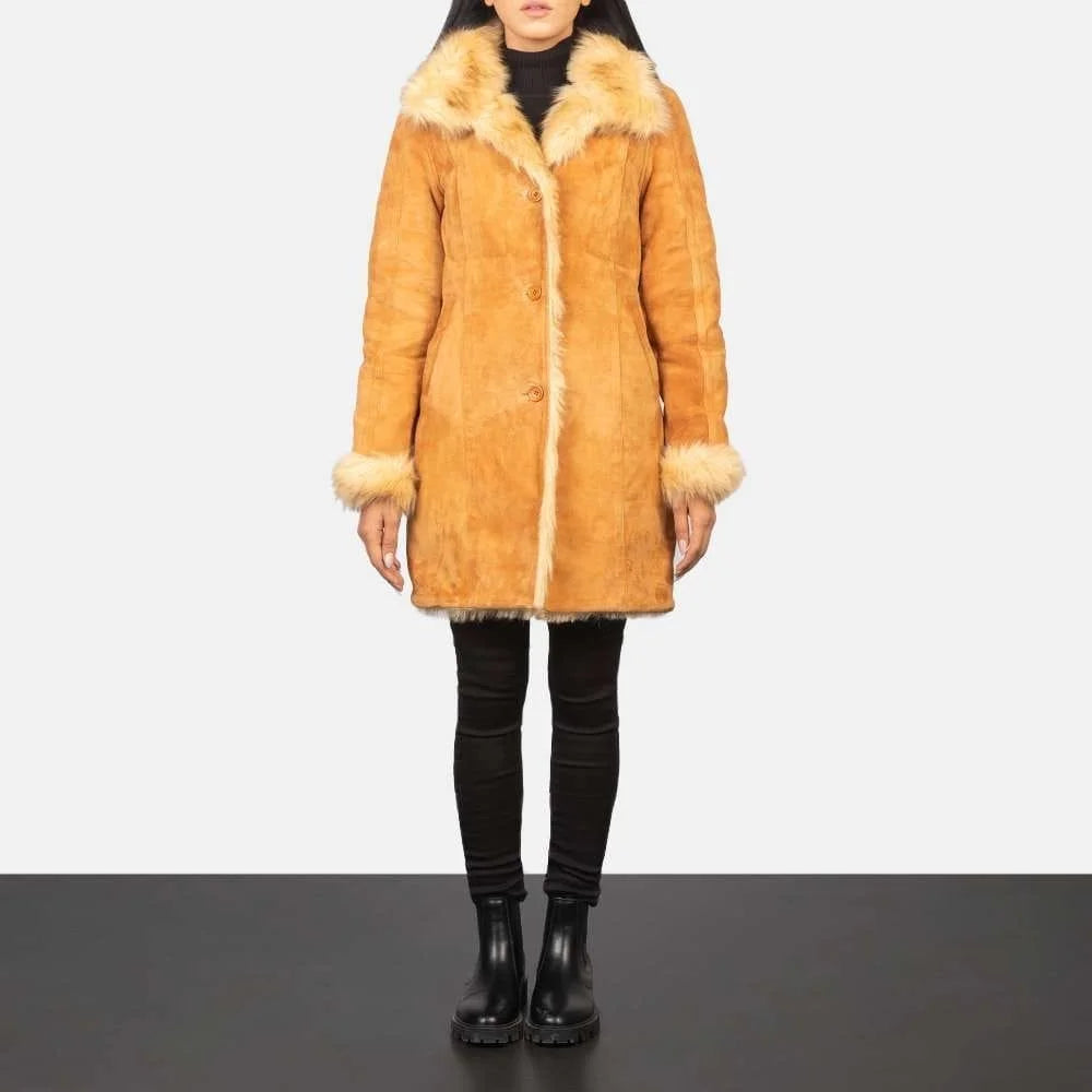 Erica Shearling Leather Coat