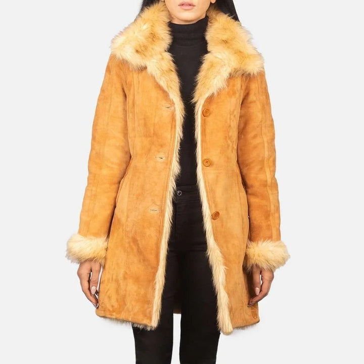 Erica Shearling Leather Coat