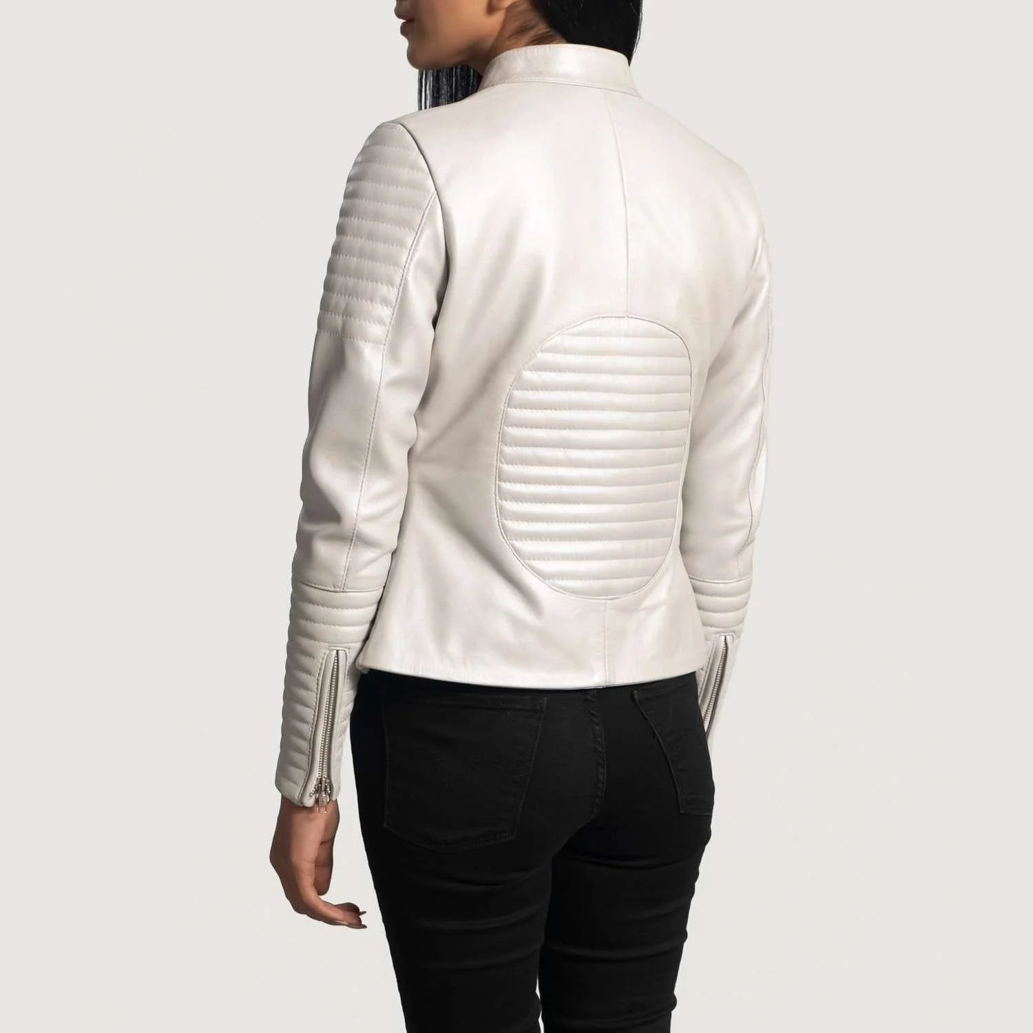 Ice Maiden Quilted Leather Biker Jacket