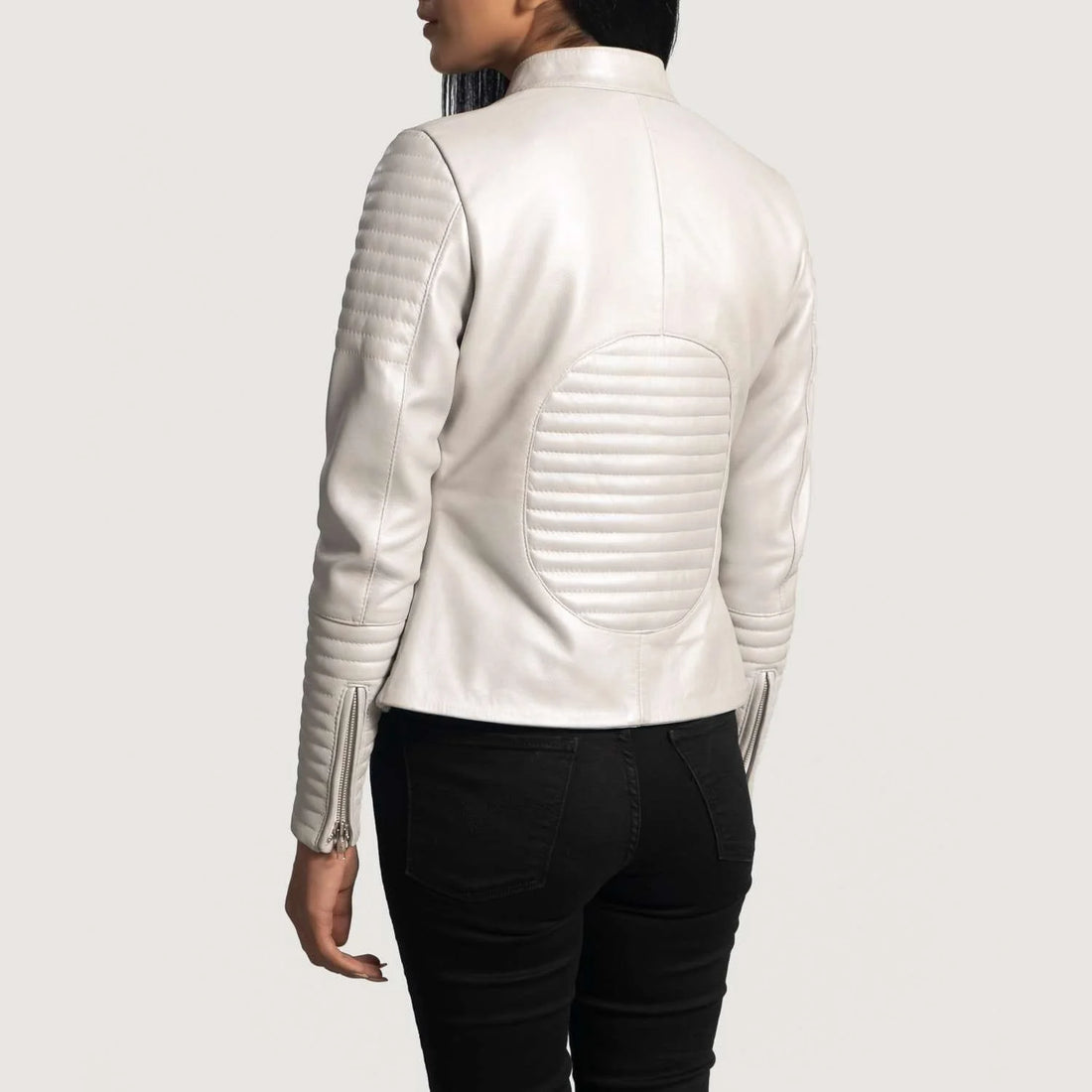 Ice Maiden Quilted Leather Biker Jacket