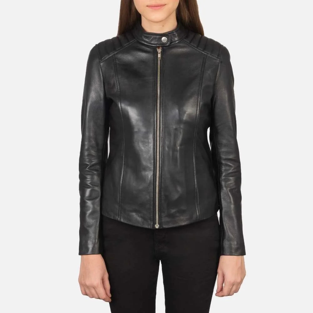 Kelsee Leather Biker Jacket