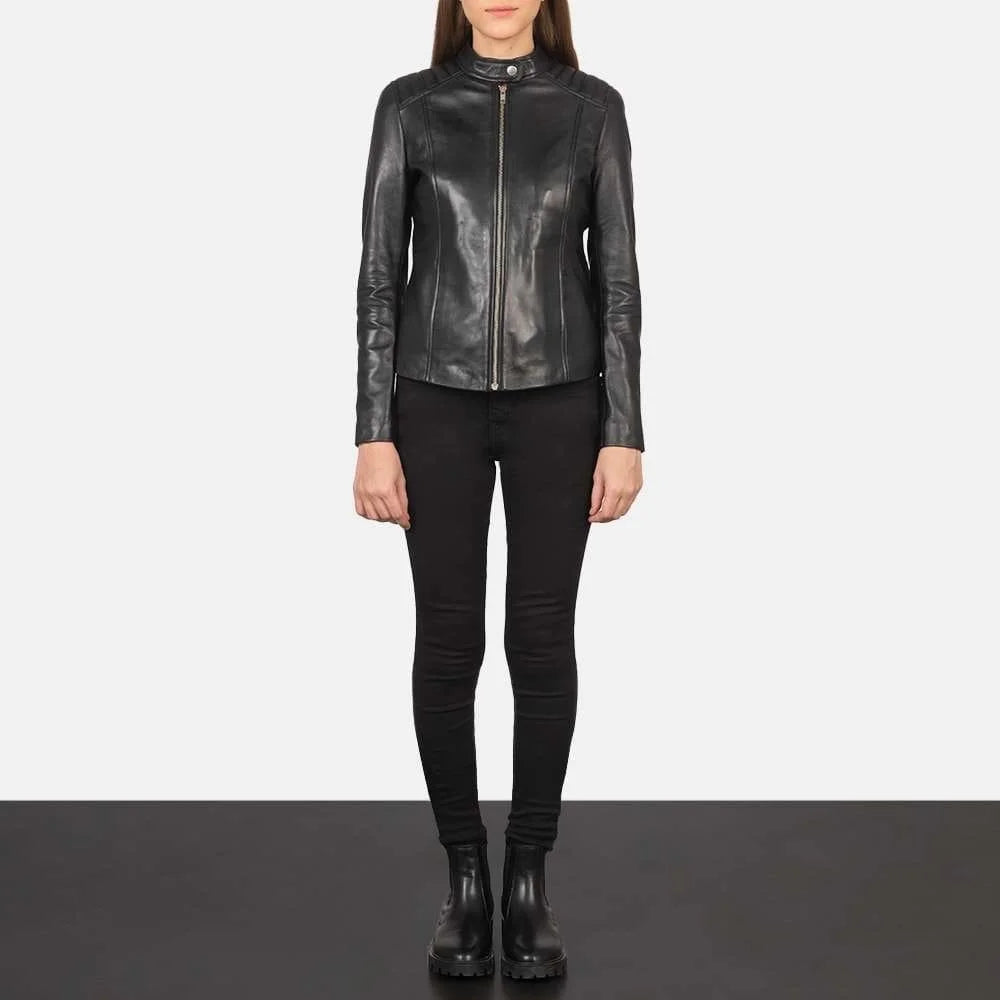 Kelsee Leather Biker Jacket
