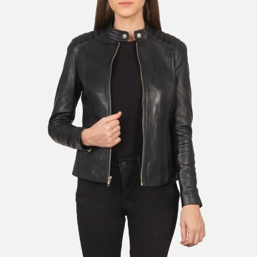 Kelsee Leather Biker Jacket