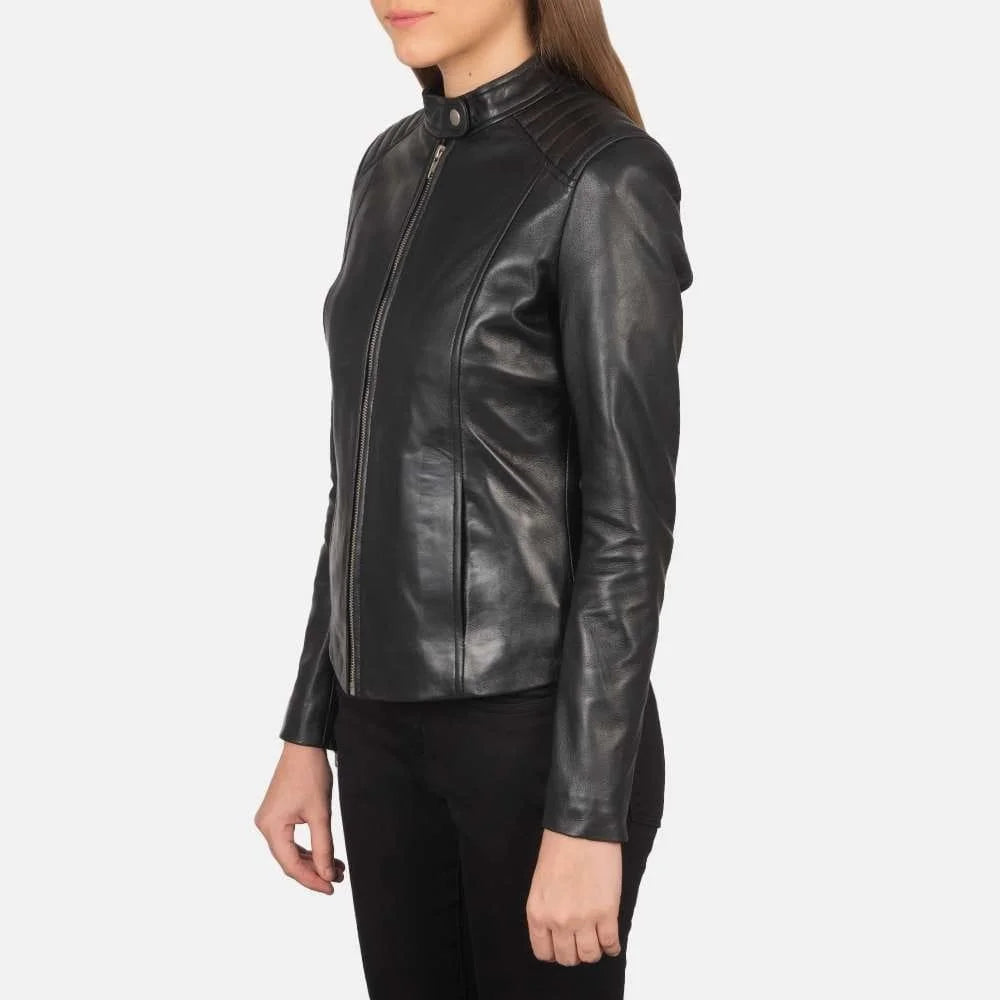 Kelsee Leather Biker Jacket