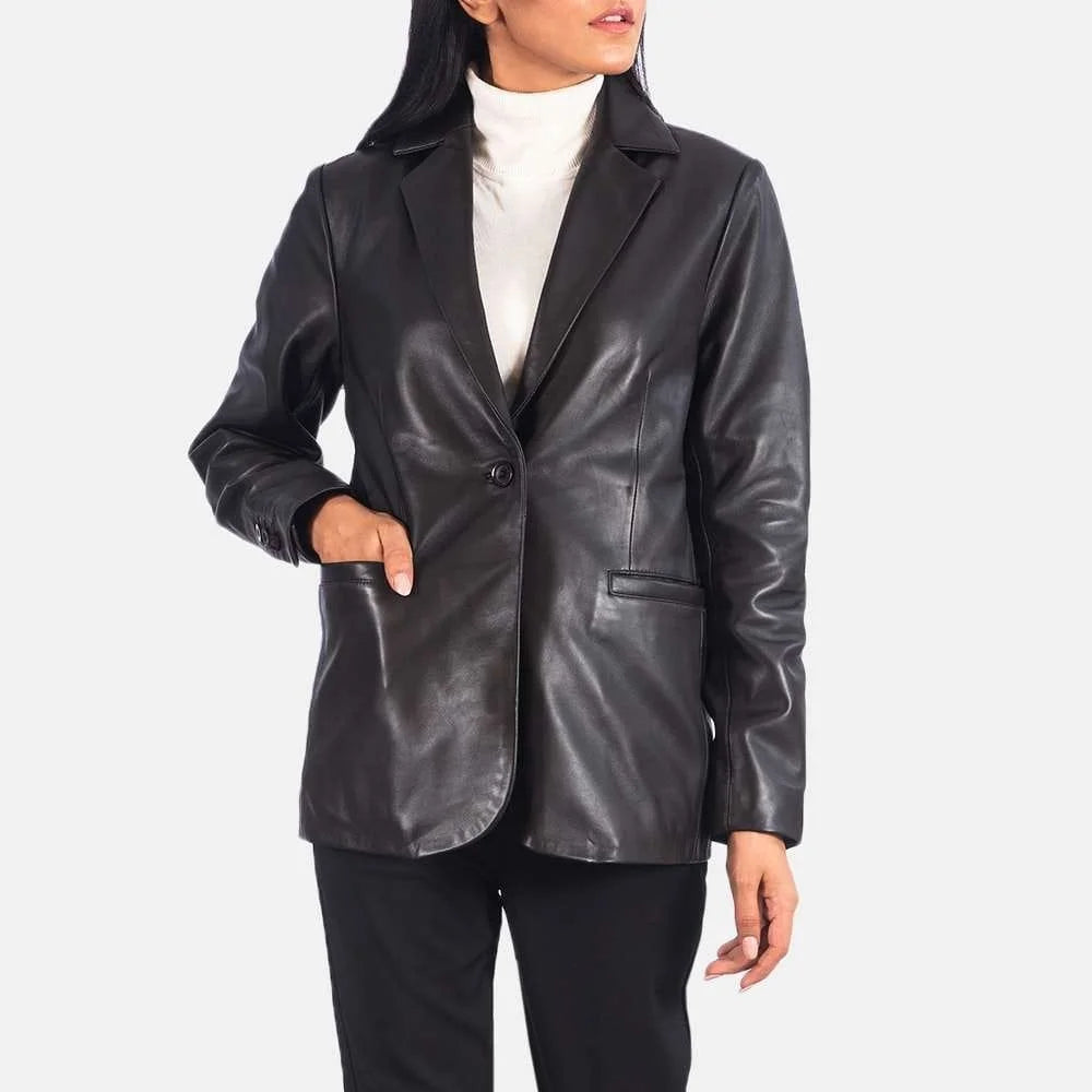 Norma Leather Blazer