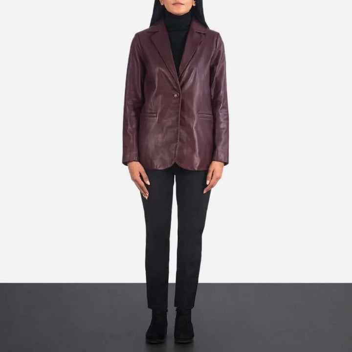 Norma Leather Blazer