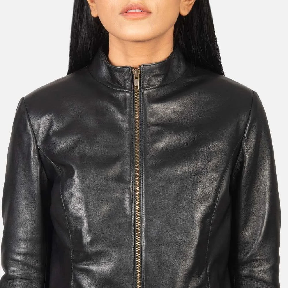 Rumella Leather Biker Jacket