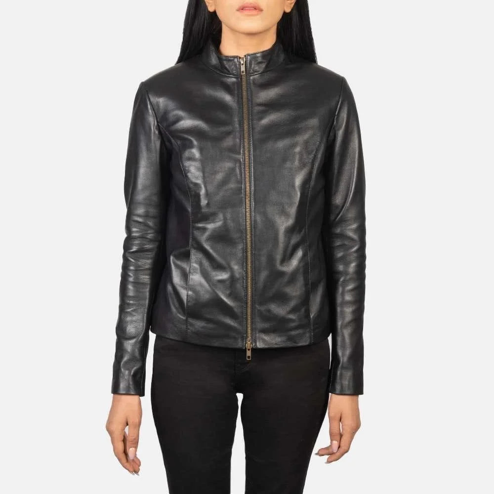 Rumella Leather Biker Jacket