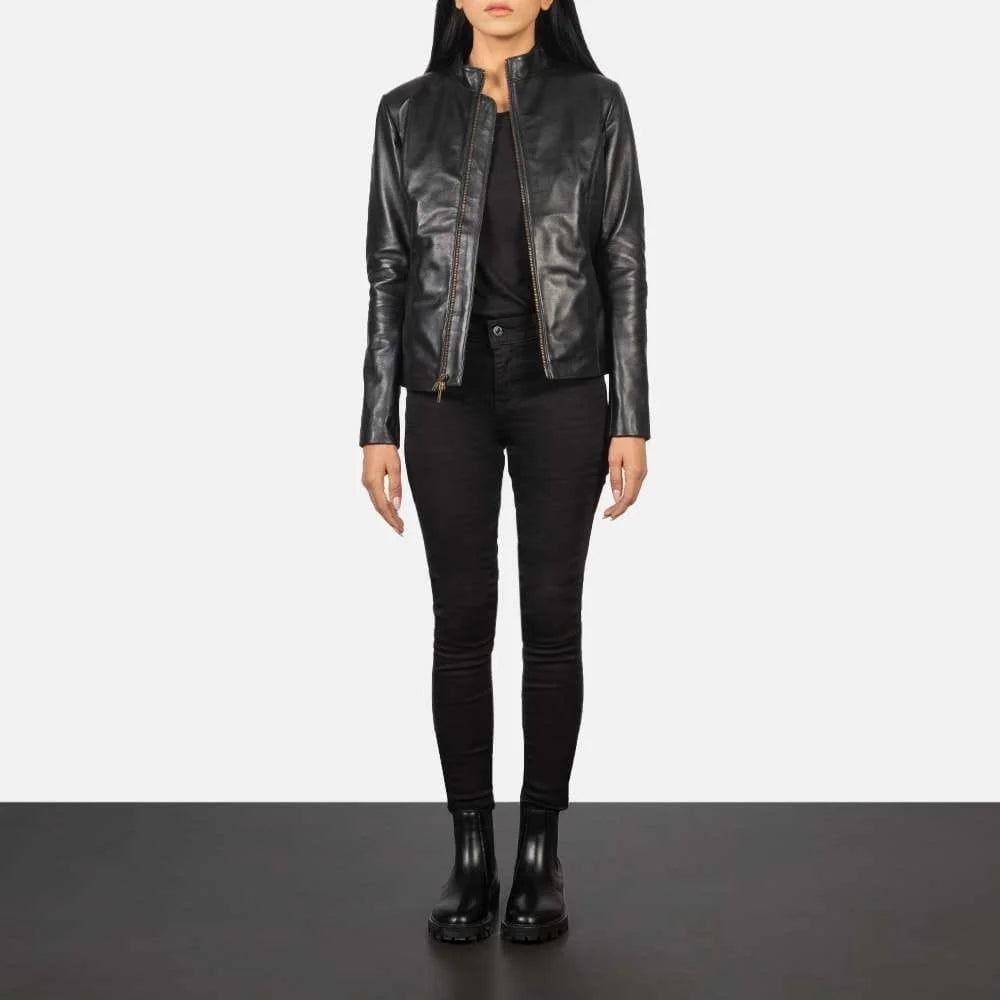 Rumella Leather Biker Jacket