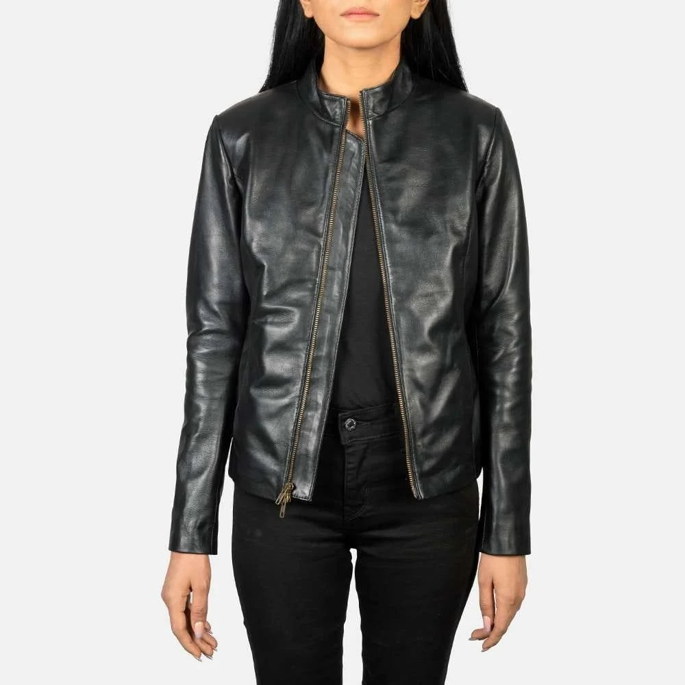 Rumella Leather Biker Jacket