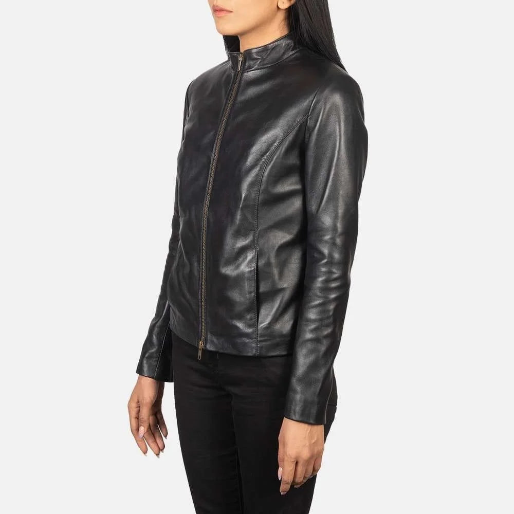 Rumella Leather Biker Jacket