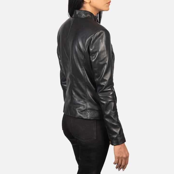 Rumella Leather Biker Jacket