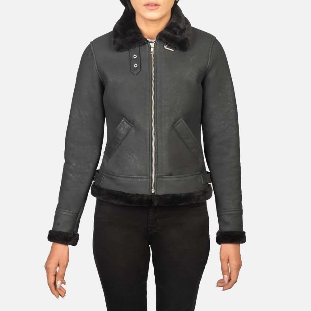 Sherilyn B-3 Leather Bomber Jacket