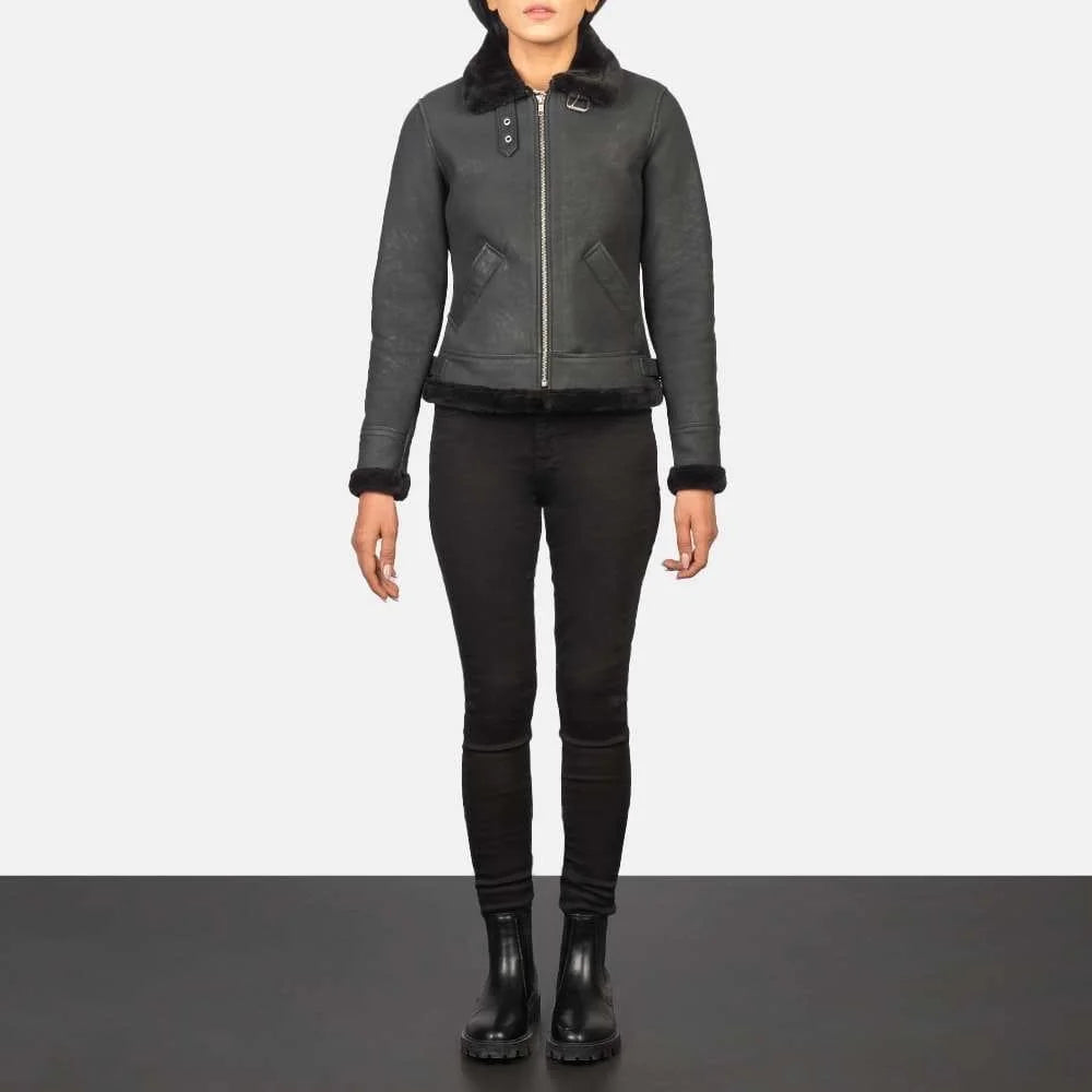 Sherilyn B-3 Leather Bomber Jacket