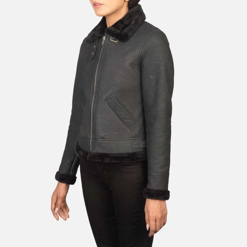 Sherilyn B-3 Leather Bomber Jacket
