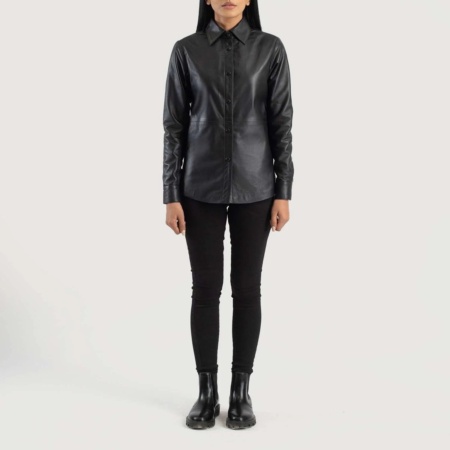 Zenith Leather Shirt Jacket