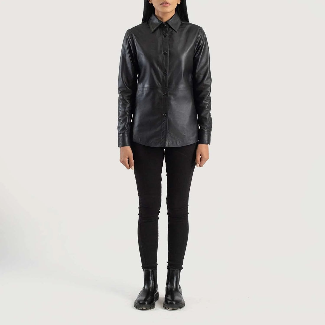 Zenith Leather Shirt Jacket