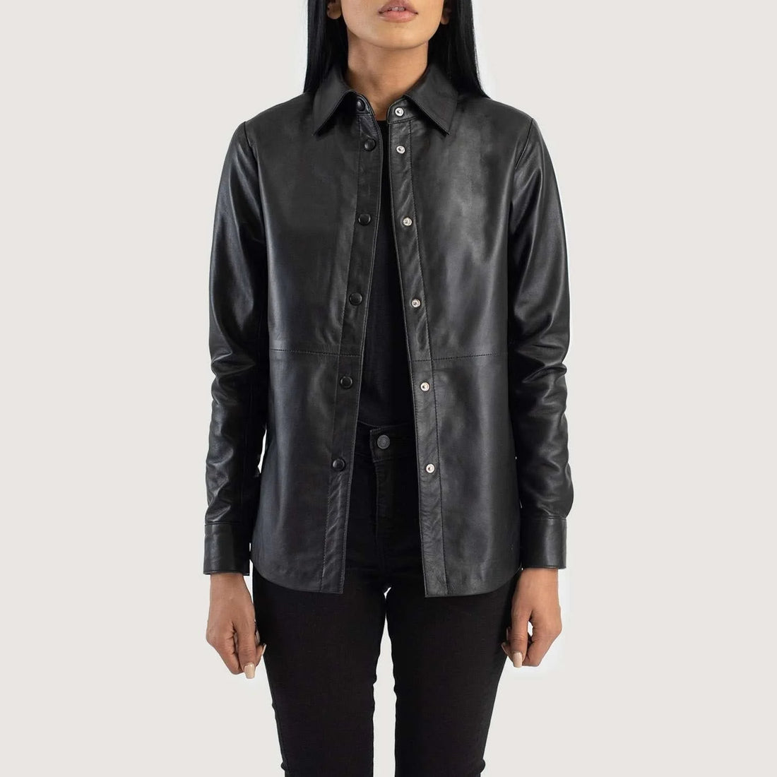 Zenith Leather Shirt Jacket