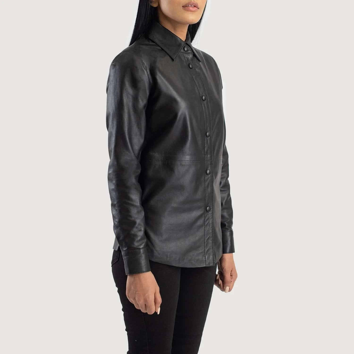 Zenith Leather Shirt Jacket
