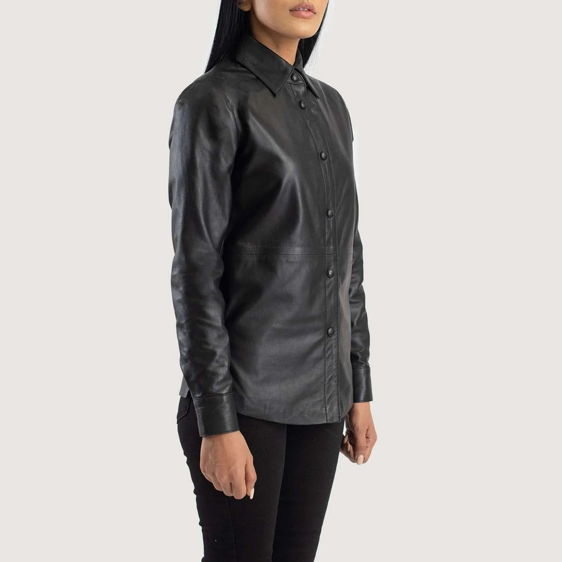 Zenith Leather Shirt Jacket