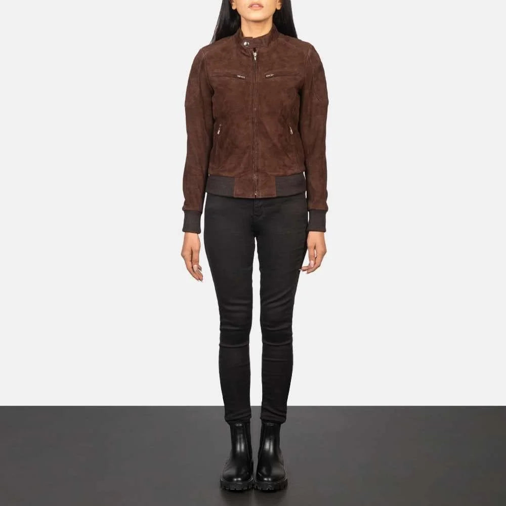 Zenna Suede Bomber Jacket