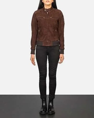 Zenna Suede Bomber Jacket