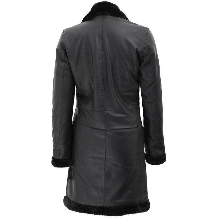 Women’s Vito Black Sheepskin Leather Coat