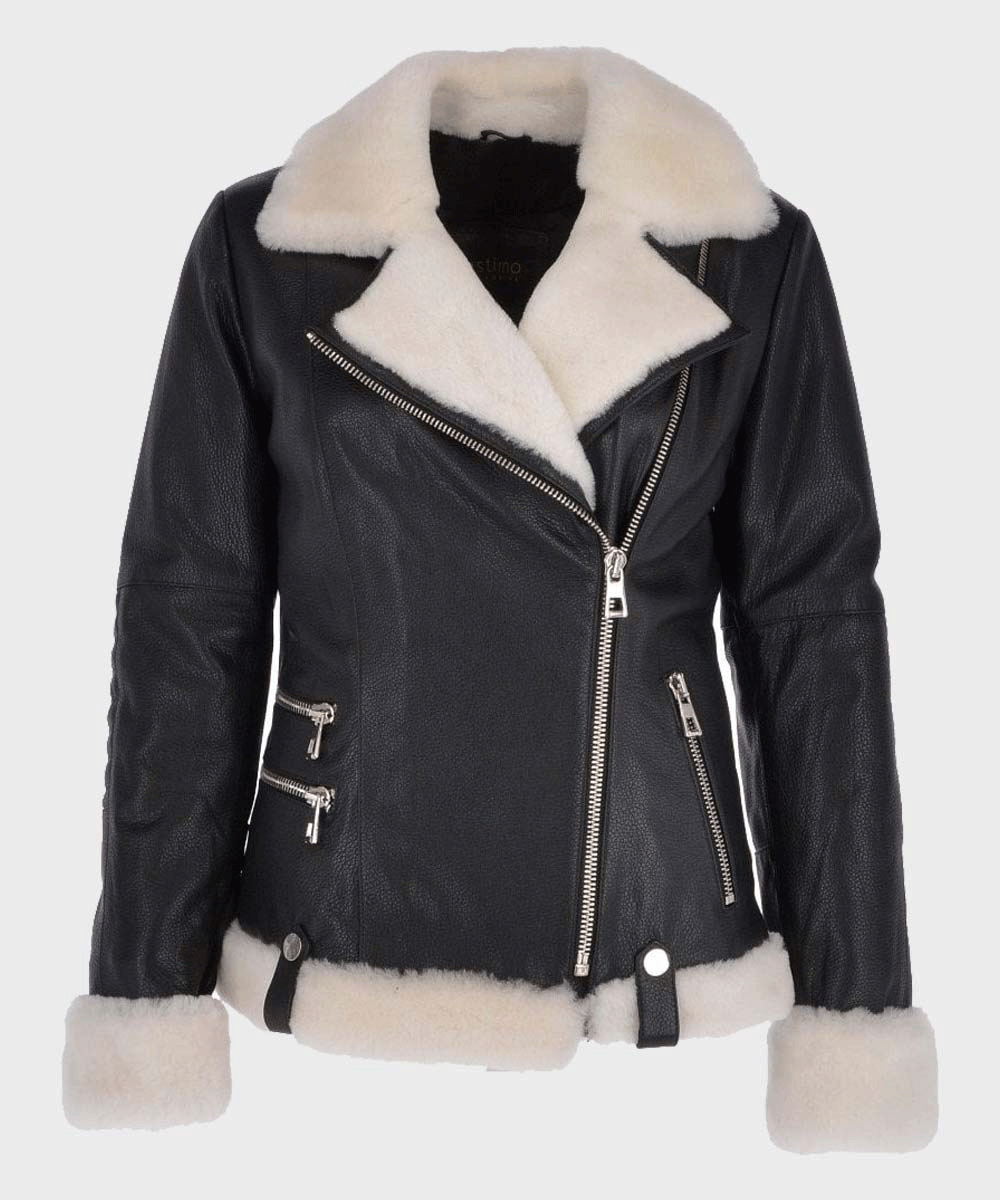 Women’s Armand Black Sheepskin Leather Jacket