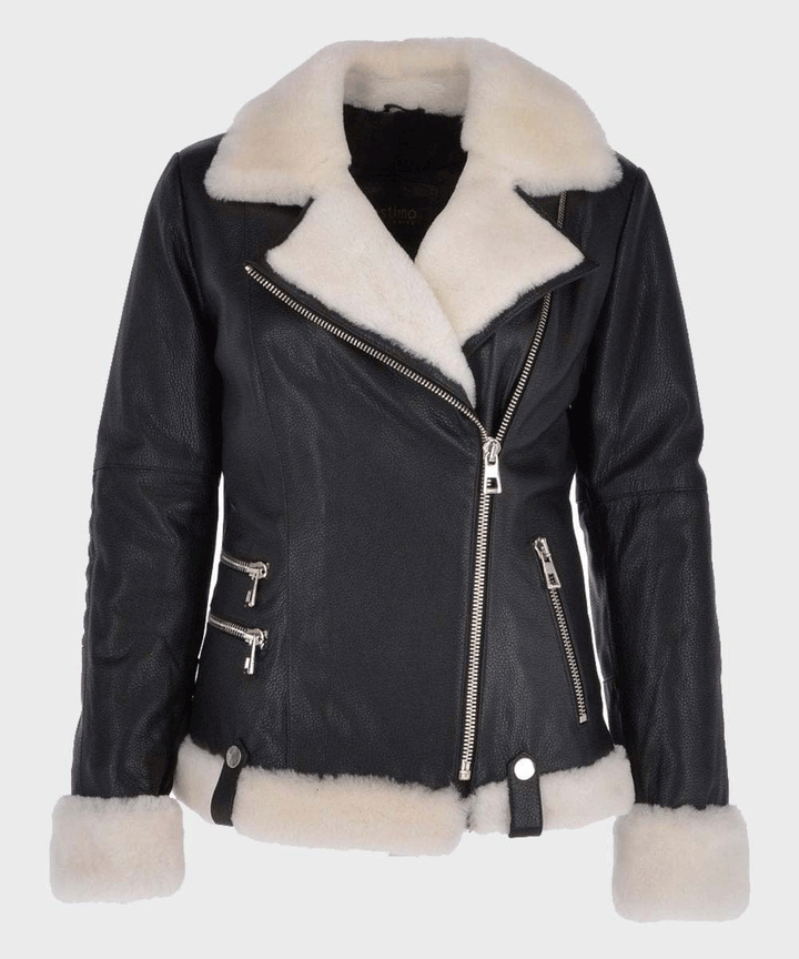 Women’s Armand Black Sheepskin Leather Jacket