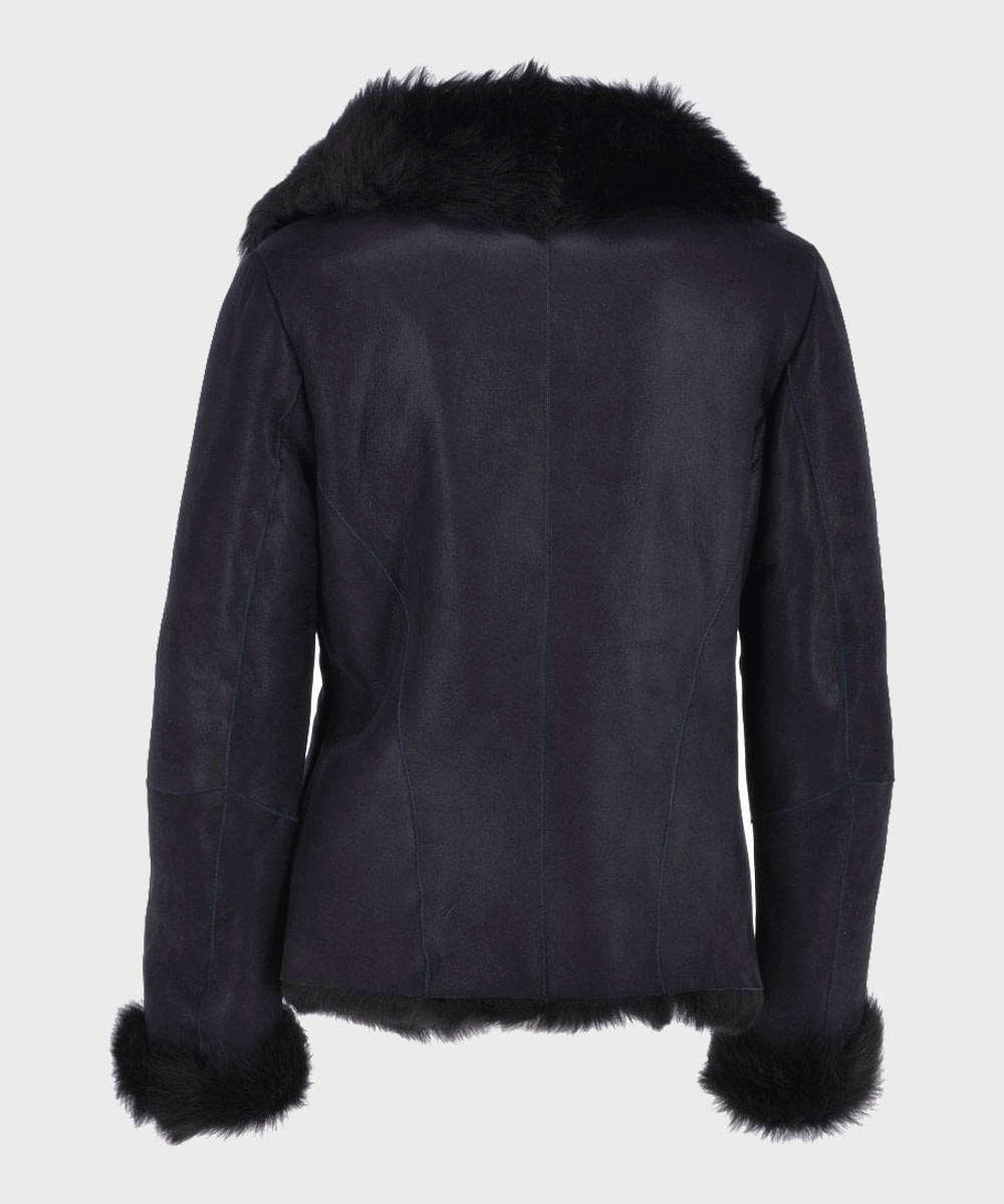 Women’s Cillian Black Sheepskin Leather Jacket