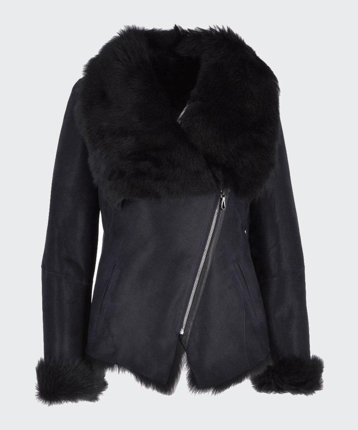 Women’s Cillian Black Sheepskin Leather Jacket
