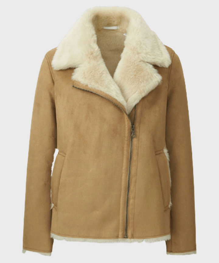 Women’s Camille Brown Sheepskin Leather Jacket