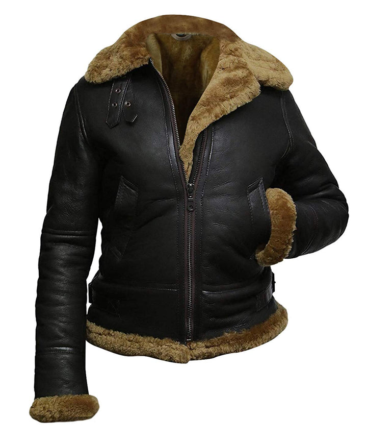 Women’s Dario Sheepskin Leather Aviator Jacket