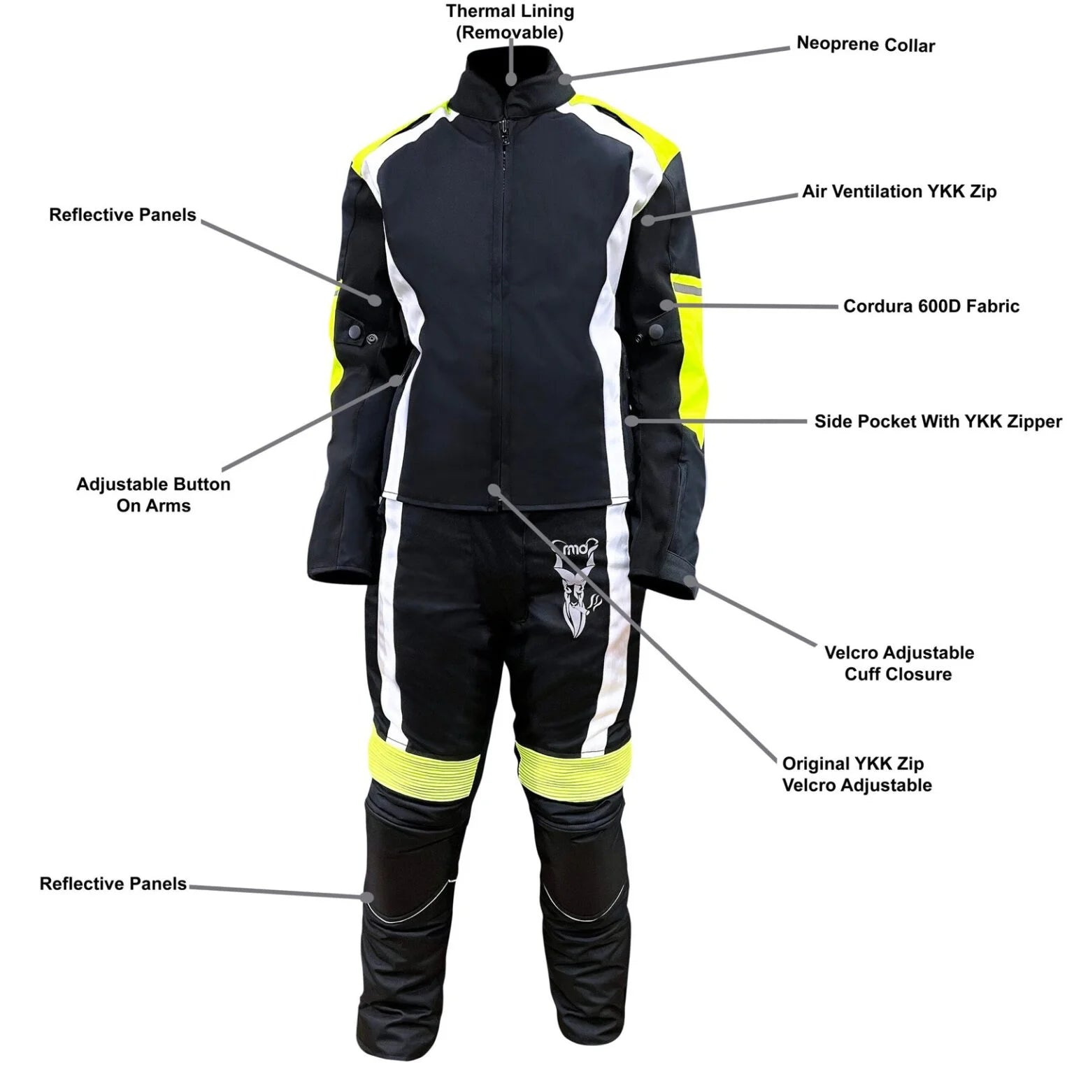 Yellow Women’s Biker Jacket & Trouser Set (Leather Suit)