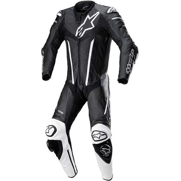 Alpinestars Fusion One Piece Leather Suit – Black/White