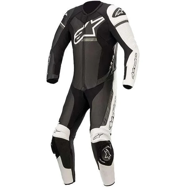 Alpinestars GP Force Phantom One Piece Leather Suit – Black/White/Metallic Grey