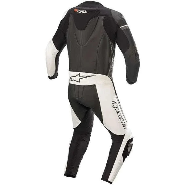Alpinestars GP Force Phantom One Piece Leather Suit – Black/White/Metallic Grey