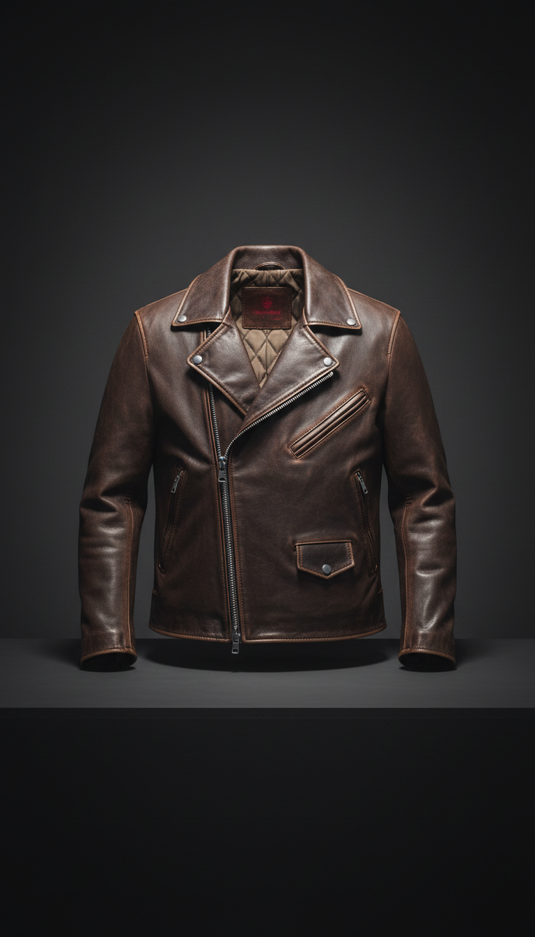 Classic Biker Swiss Leather Jacket