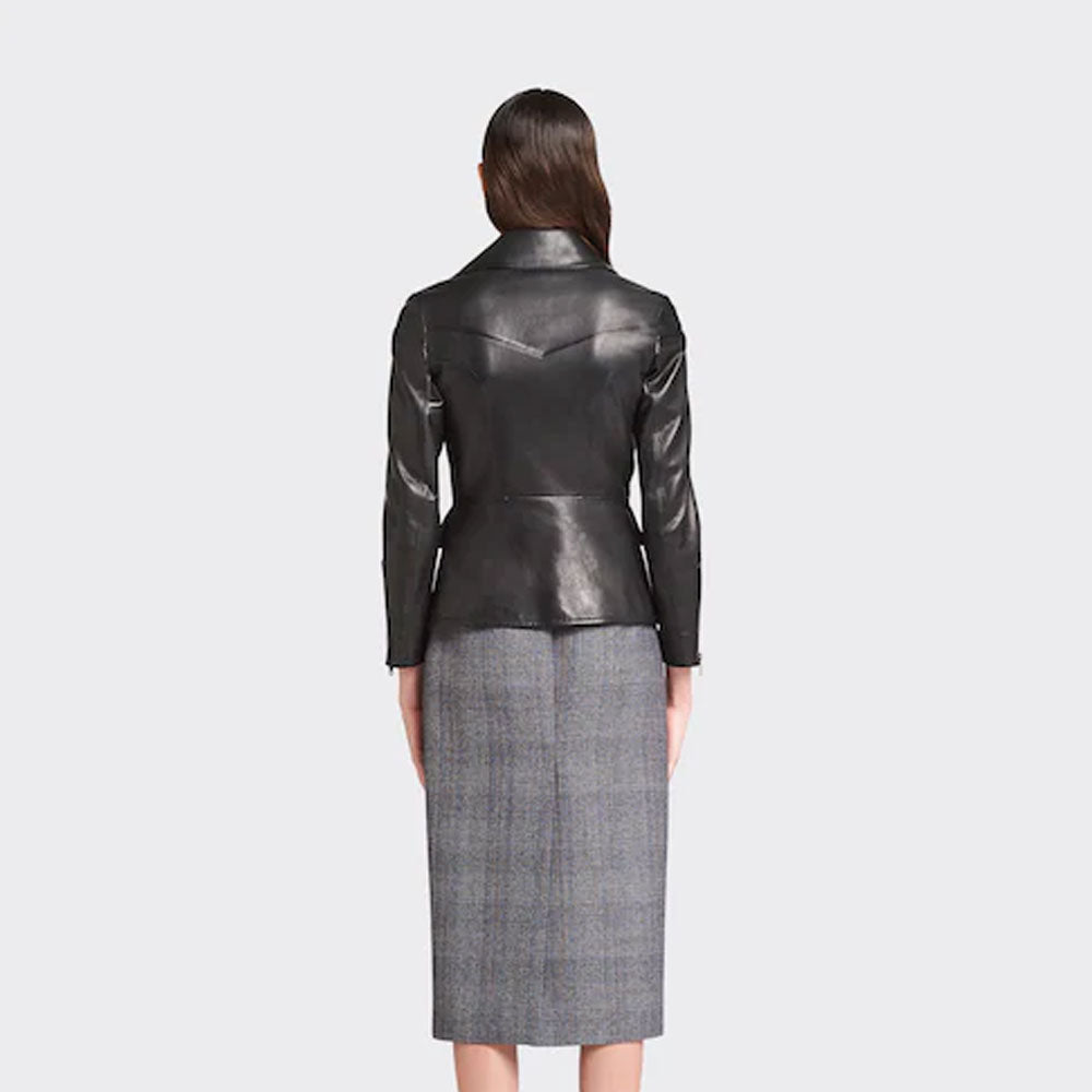 Women’s Marais Cowhide Leather Biker Jacket