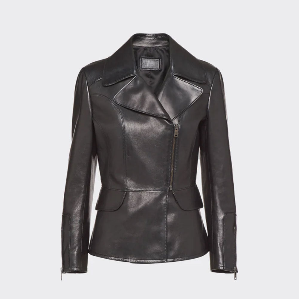 Women’s Marais Cowhide Leather Biker Jacket