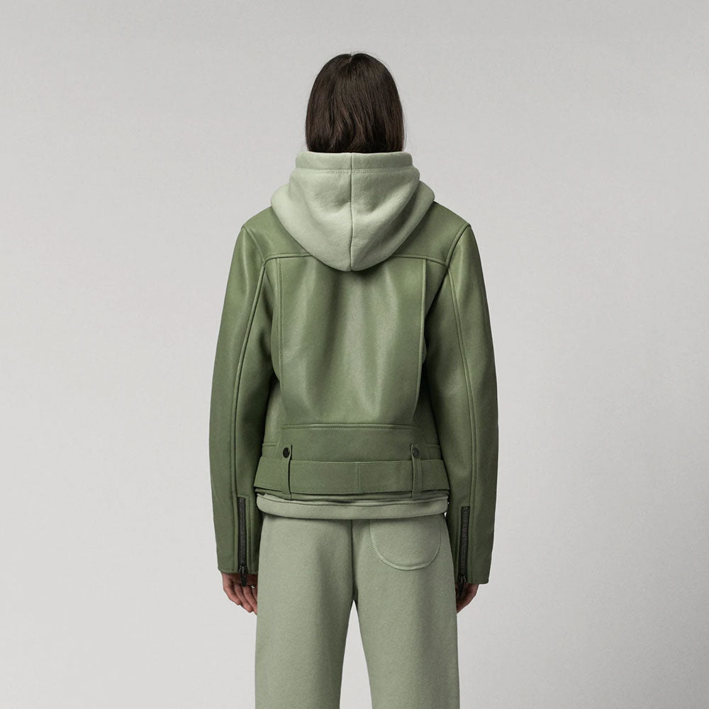 Women’s Kira Green Sheepskin Leather Jacket
