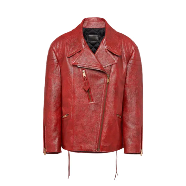 Women’s Flint Red Sheepskin Leather Jacket