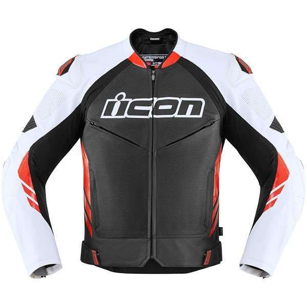 Icon Hypersport 2 Prime Leather Jacket - Black/Red - MMDStore