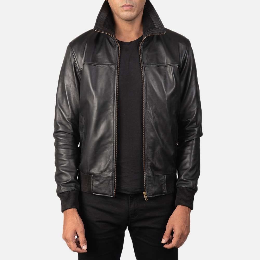 Air Rolf Leather Bomber Jacket